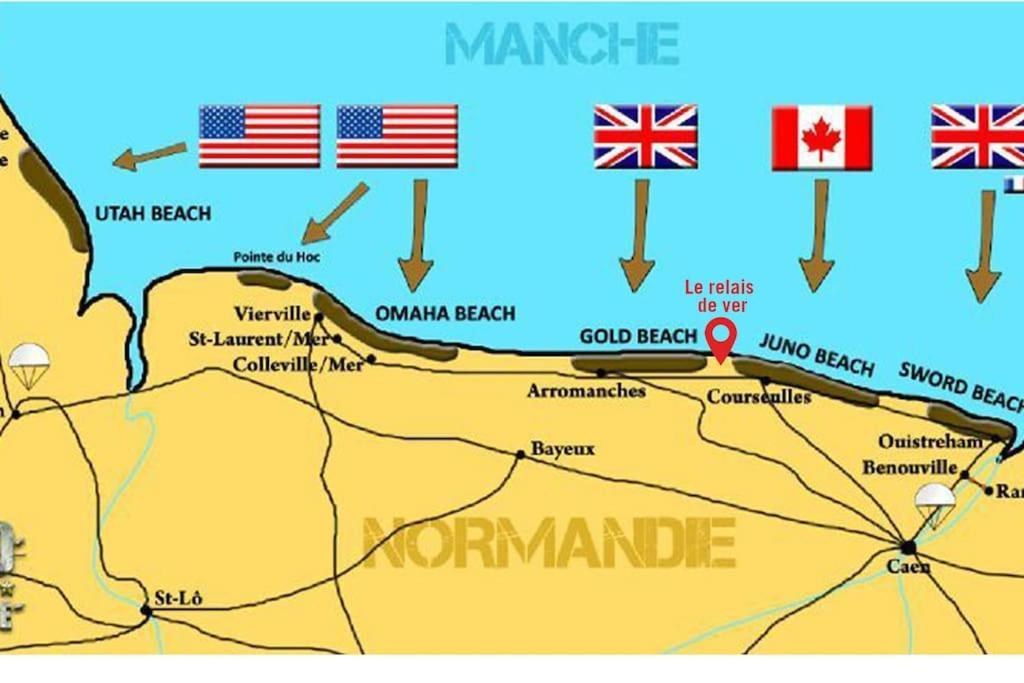 Gite Historique En Normandie Plages Du Debarquement Ver-sur-Mer Dış mekan fotoğraf